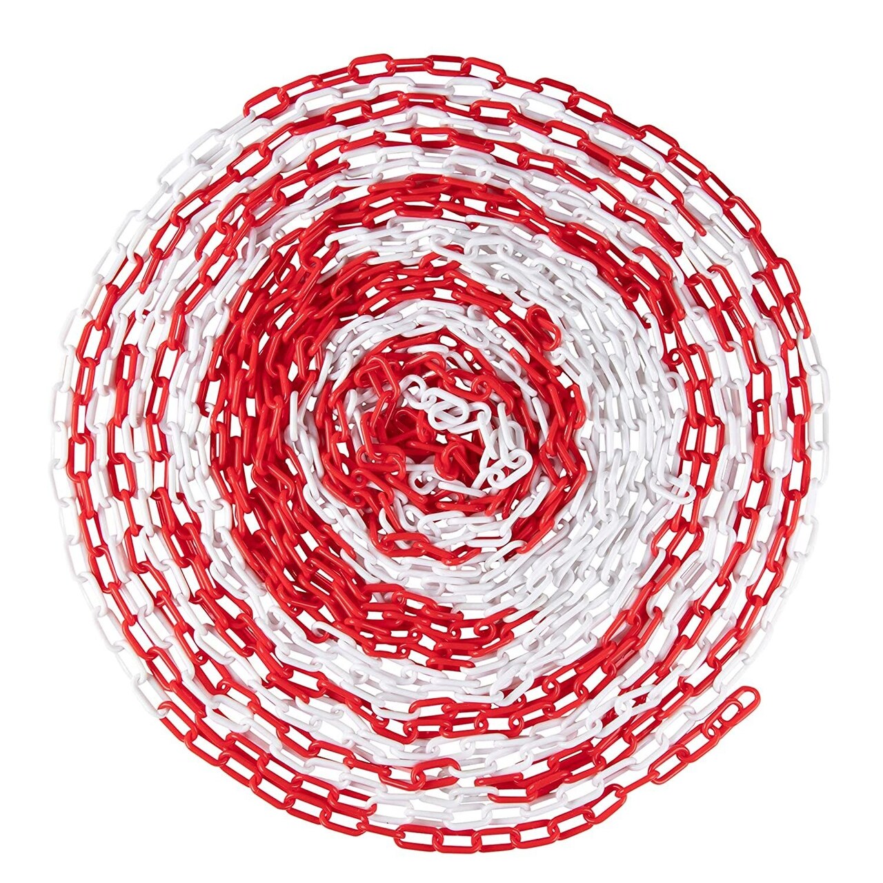 82 Feet Plastic Barrier Chain, Commercial Safety Barrier for Traffic, Events, Police, Queue Line, Red and White